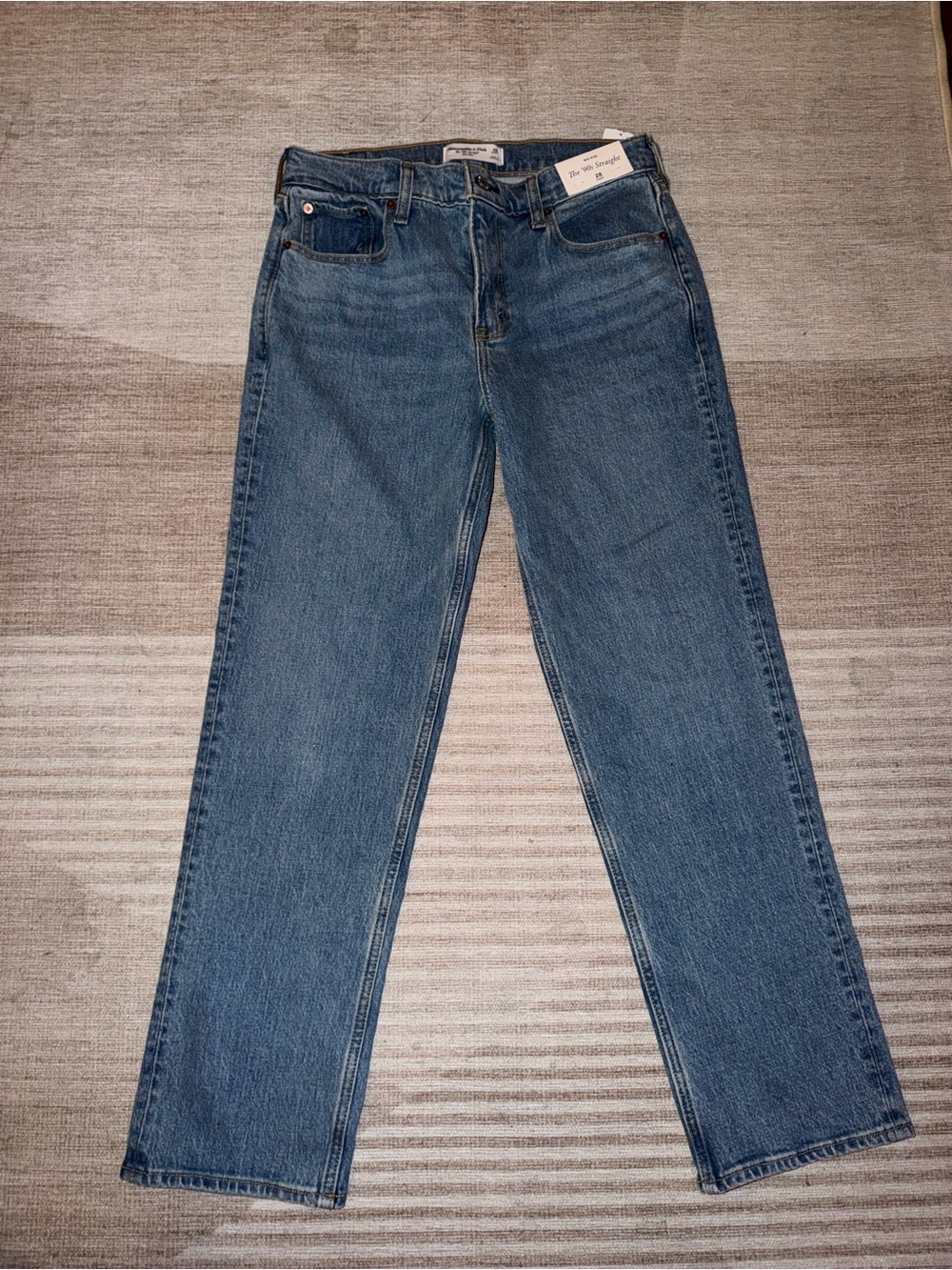 Abercrombie & Fitch Classic Blue Straight-Leg Jeans